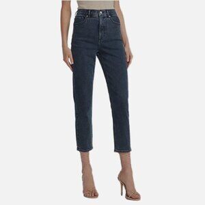 Express Super High Waisted Dark Wash Mom Jeans 4